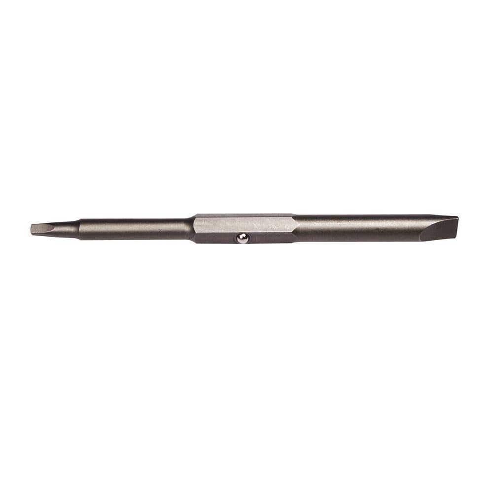 Klein Tools #1 Square and 1/4 in. Slotted Replacement Bits (2-Piece) (1)