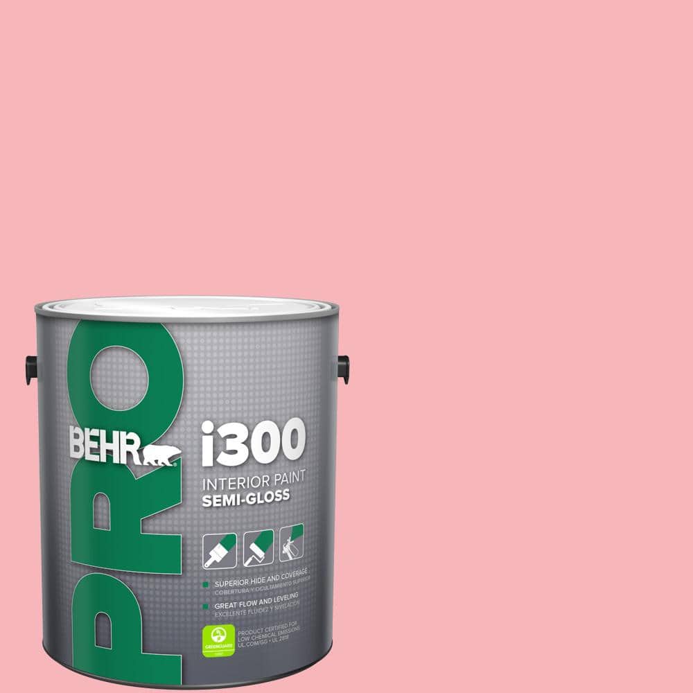 BEHR PRO 1 gal. #130A-3 Ballerina Pink Semi-Gloss Interior Paint