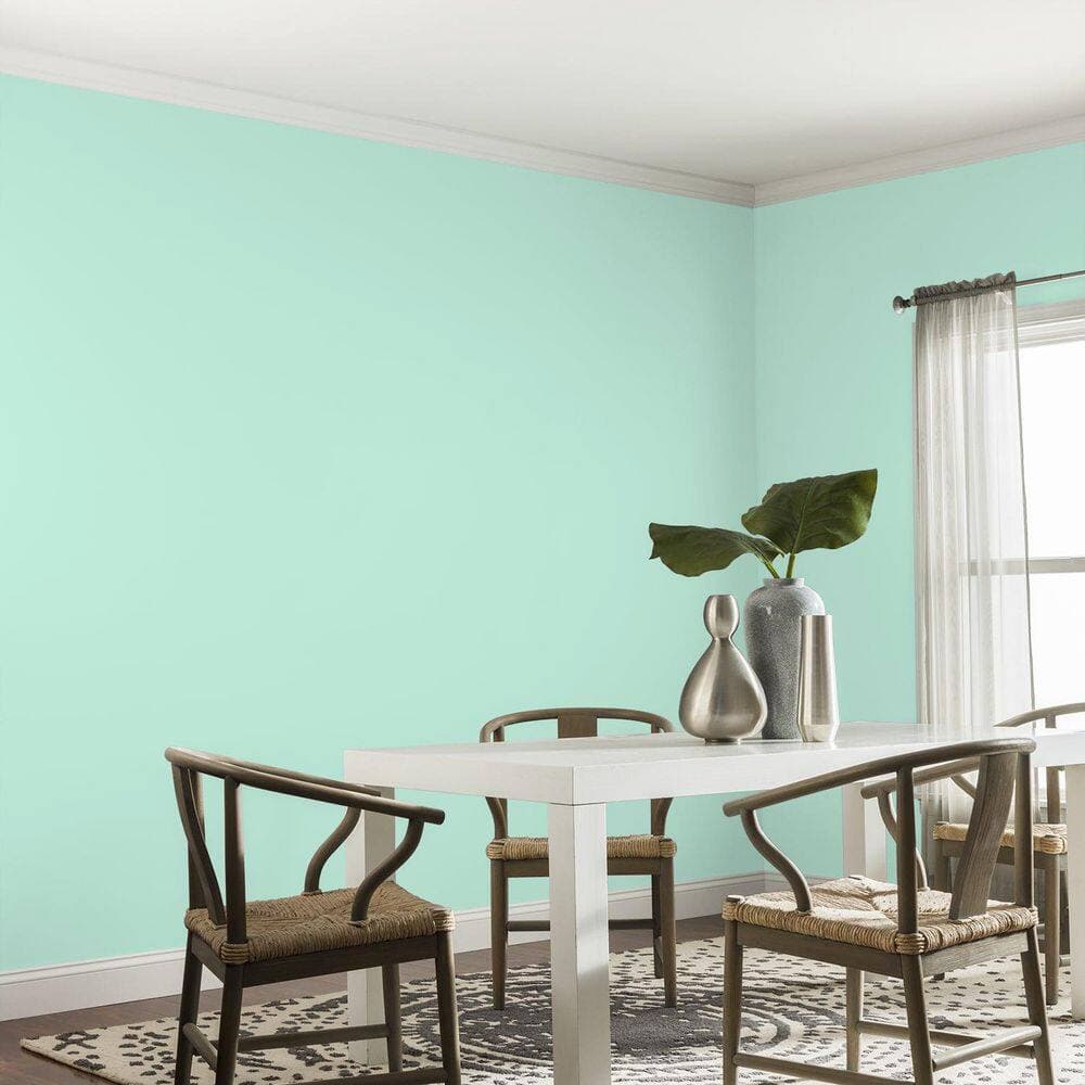 Glidden Ultra-Hide 1 Gal. PPG1229-2 Wintergreen Mint Satin Interior Paint (4)