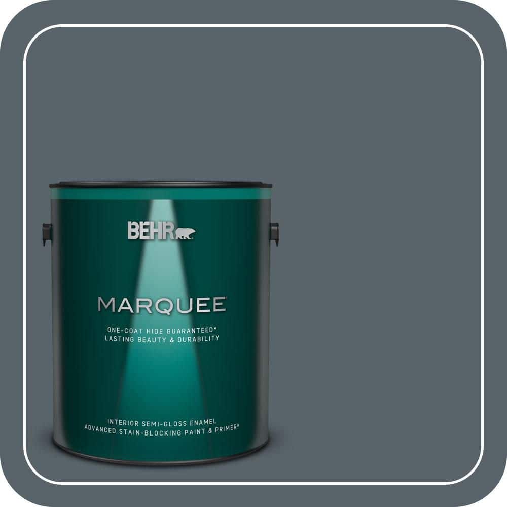 BEHR MARQUEE 1 gal. #N490-6 Calligraphy One-Coat Hide Semi-Gloss Enamel Interior Paint & Primer
