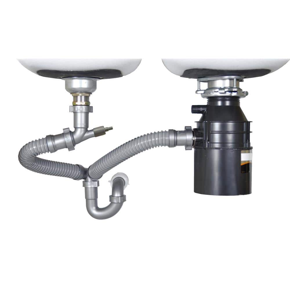 SnappyTrap 1-1/2 in. All-in-One Drain Kit for Double Bowl Kitchen Sinks (2)