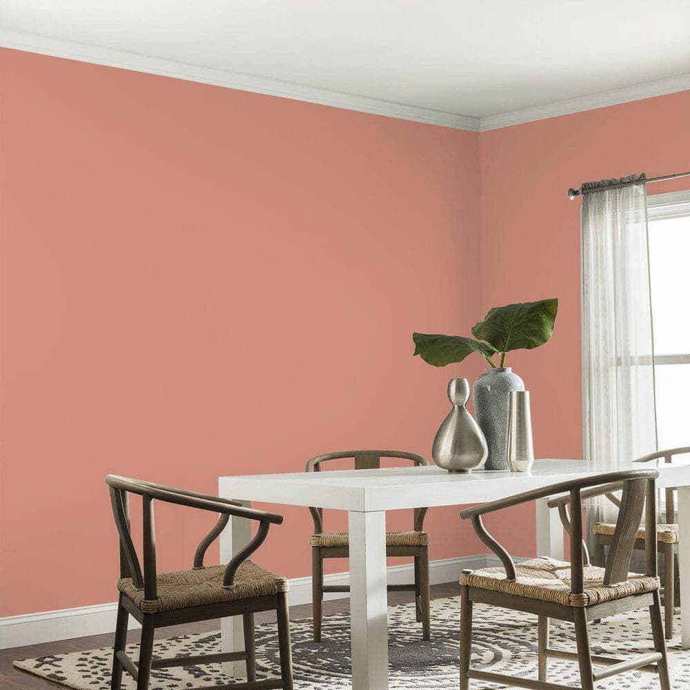 Glidden Ultra-Hide 1 gal. PPG1063-5 Orange Essential Satin Interior Paint (4)