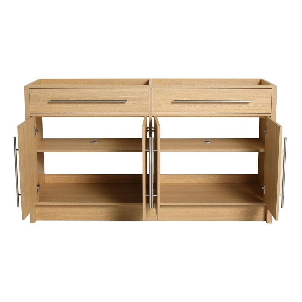 Noble House Onyx 58.70 in. W Modern Freestanding Bath Vanity Cabinet without Top with 4-Soft Closing Doors (4)