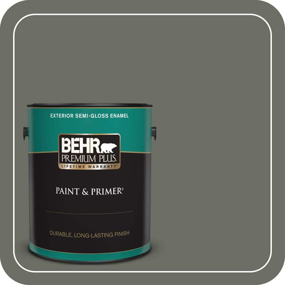 BEHR PREMIUM PLUS 1 gal. #N380-6 Bonsai Trunk Semi-Gloss Enamel Exterior Paint & Primer