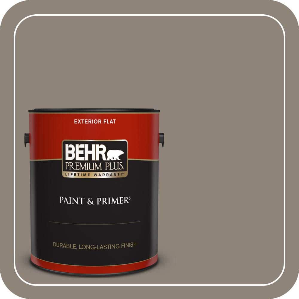 BEHR PREMIUM PLUS 1 gal. #N200-5 Woodcraft Flat Exterior Paint & Primer