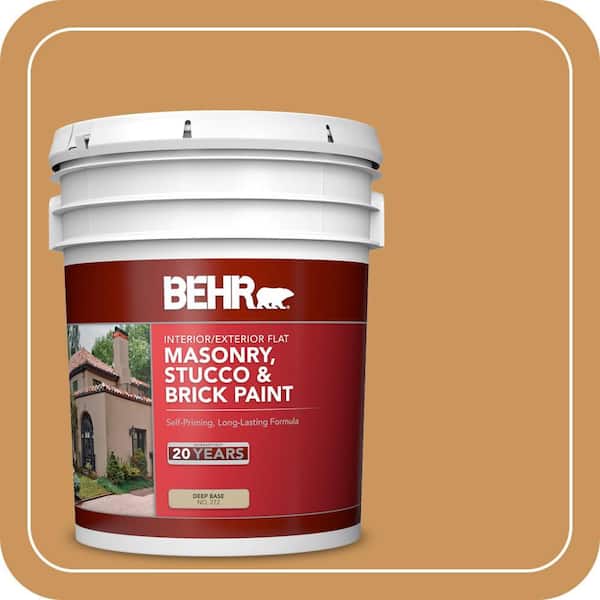 BEHR 5 gal. #M250-5 Burnt Pumpkin Flat Interior/Exterior Masonry, Stucco and Brick Paint (2)