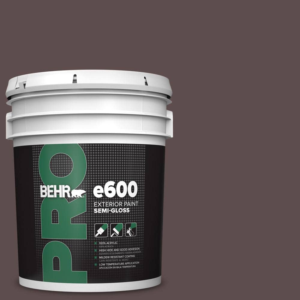 BEHR PRO 5 gal. #740B-7 Smooth Coffee Semi-Gloss Exterior Paint