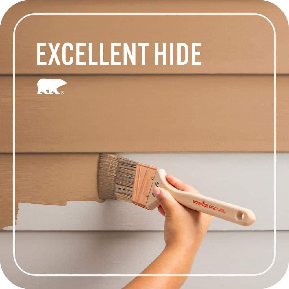BEHR PREMIUM PLUS 5 gal. #PPU3-13 Glazed Ginger Flat Exterior Paint & Primer (4)