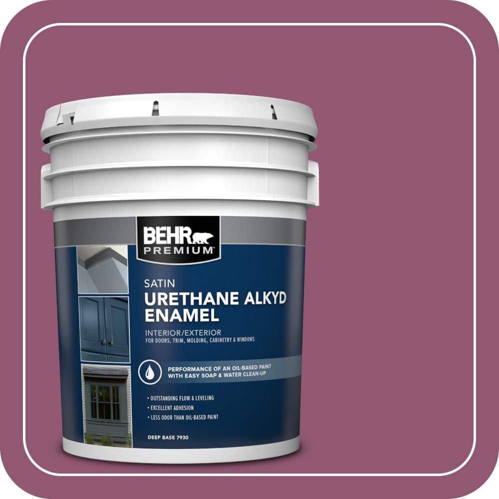 BEHR PREMIUM 5 gal. Home Decorators Collection #HDC-AC-28A Carnation Festival Urethane Alkyd Satin Enamel Interior/Exterior Paint