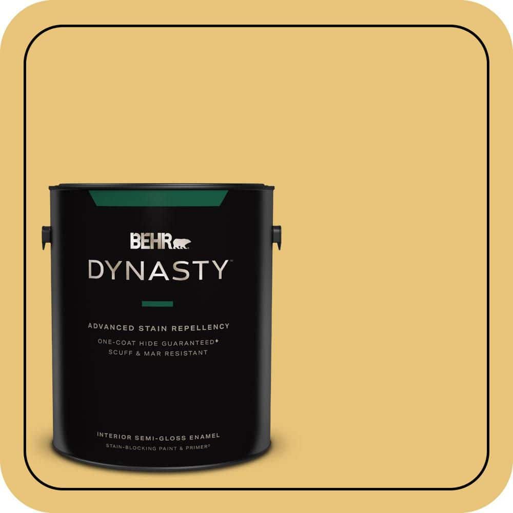 BEHR DYNASTY 1 gal. #MQ4-13A Celebration One-Coat Hide Semi-Gloss Enamel Interior Stain-Blocking Paint & Primer