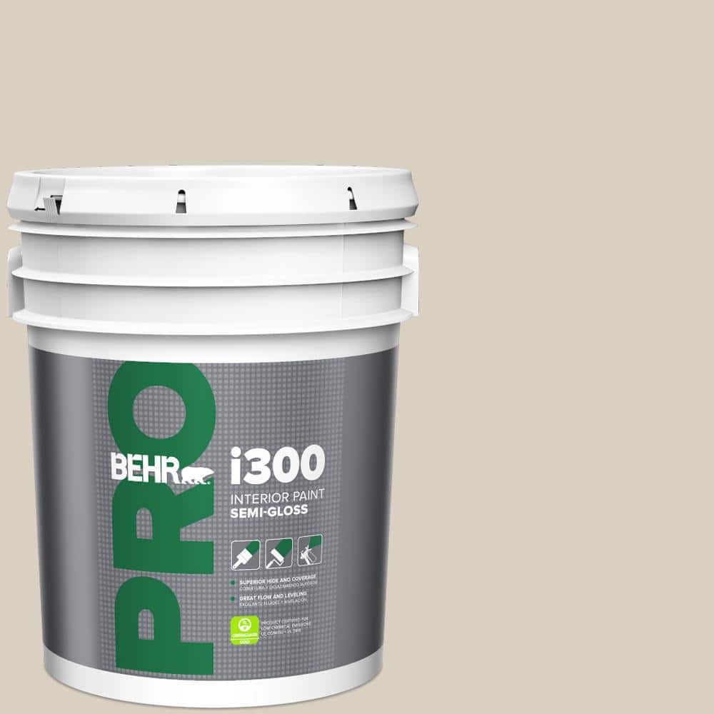 BEHR PRO 5 gal. Designer Collection #DC-011 Gray Envelope Semi-Gloss Interior Paint