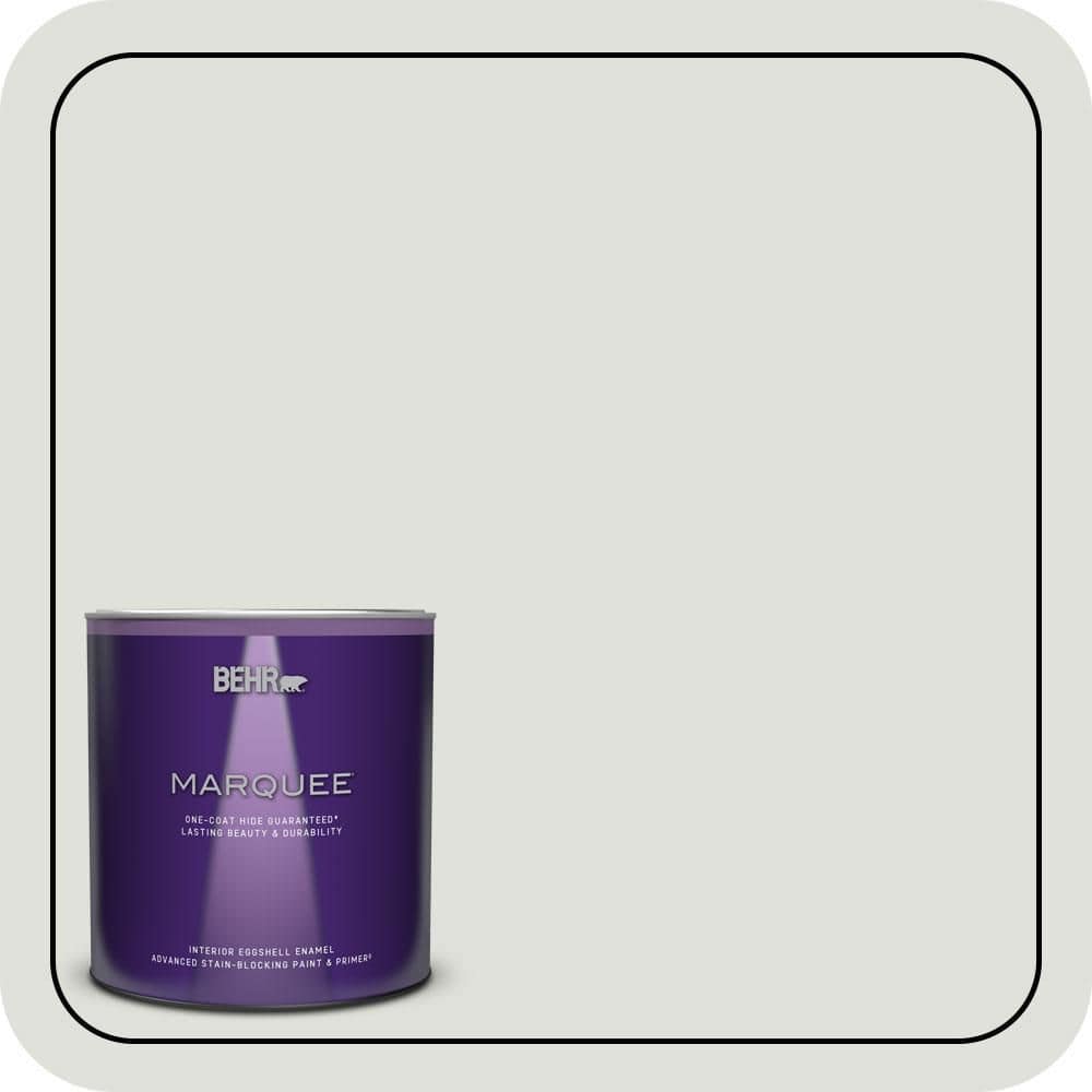 BEHR MARQUEE 1 qt. #MQ3-45 Looking Glass One-Coat Hide Eggshell Enamel Interior Paint & Primer (1)