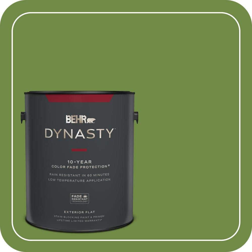 BEHR DYNASTY 1 gal. #S-H-420 Shamrock Flat Exterior Stain-Blocking Paint & Primer