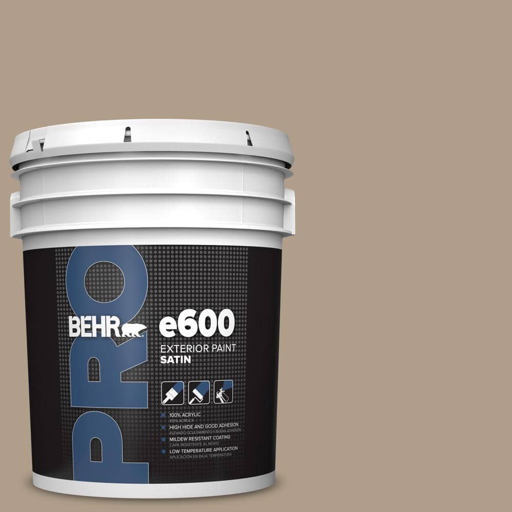 BEHR PRO 5 gal. #BNC-14 Over the Taupe Satin Exterior Paint
