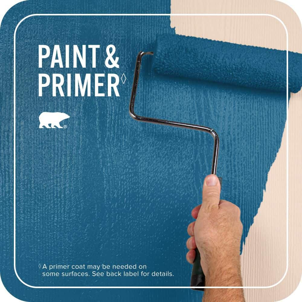 BEHR PREMIUM PLUS 1 gal. #S-H-550 Sapphire Sparkle Flat Exterior Paint & Primer (2)
