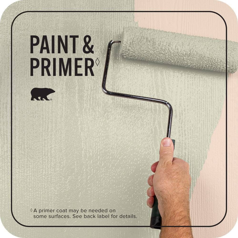 BEHR PREMIUM PLUS 1 gal. #PPU9-17 Pale Cucumber Flat Exterior Paint & Primer (3)