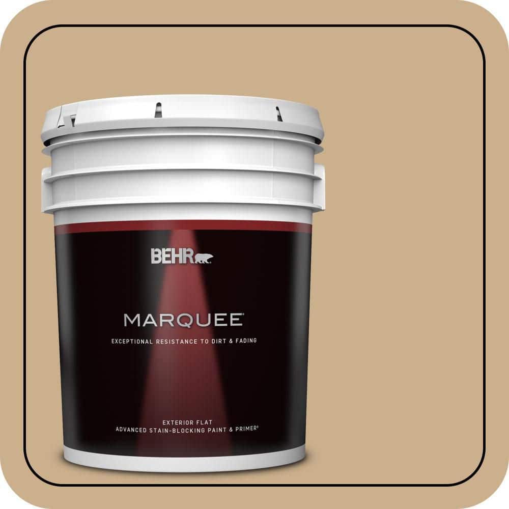 BEHR MARQUEE 5 gal. #PPU7-20 Raffia Ribbon Flat Exterior Paint & Primer (1)