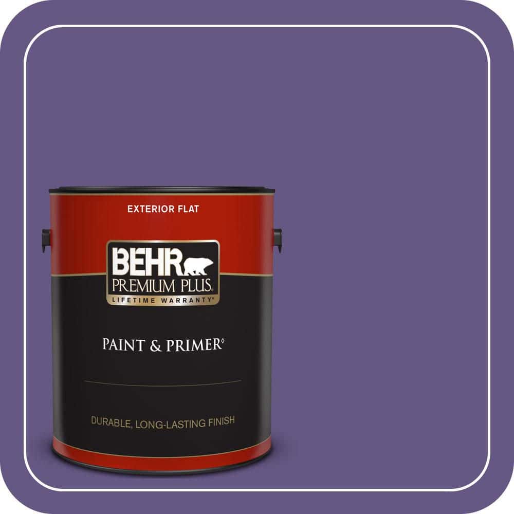 BEHR PREMIUM PLUS 1 gal. #640B-7 Berry Jam Flat Exterior Paint & Primer