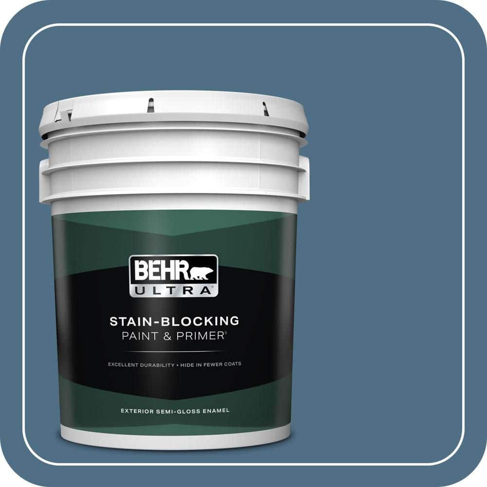 BEHR ULTRA 5 gal. #S500-6 Shipyard Semi-Gloss Enamel Exterior Paint & Primer