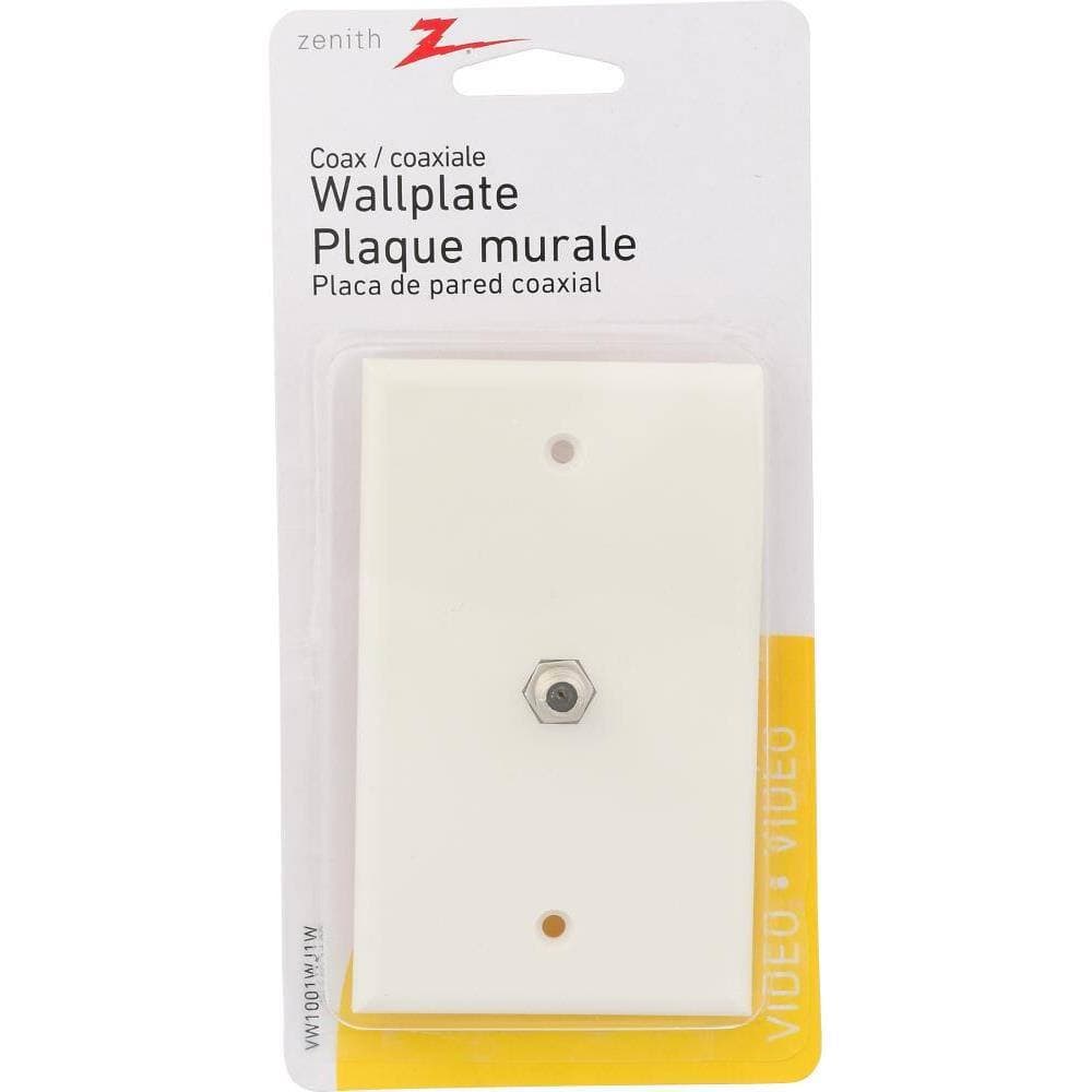 Zenith Coaxial Cable Wall Jack, White (3)