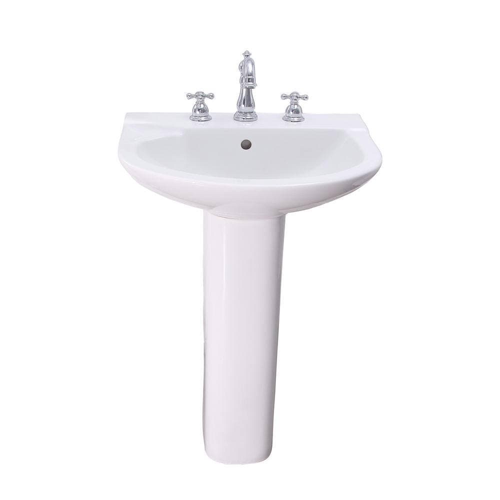 Barclay Products Anabel 555 Pedestal Combo Bathroom Sink in White (2)