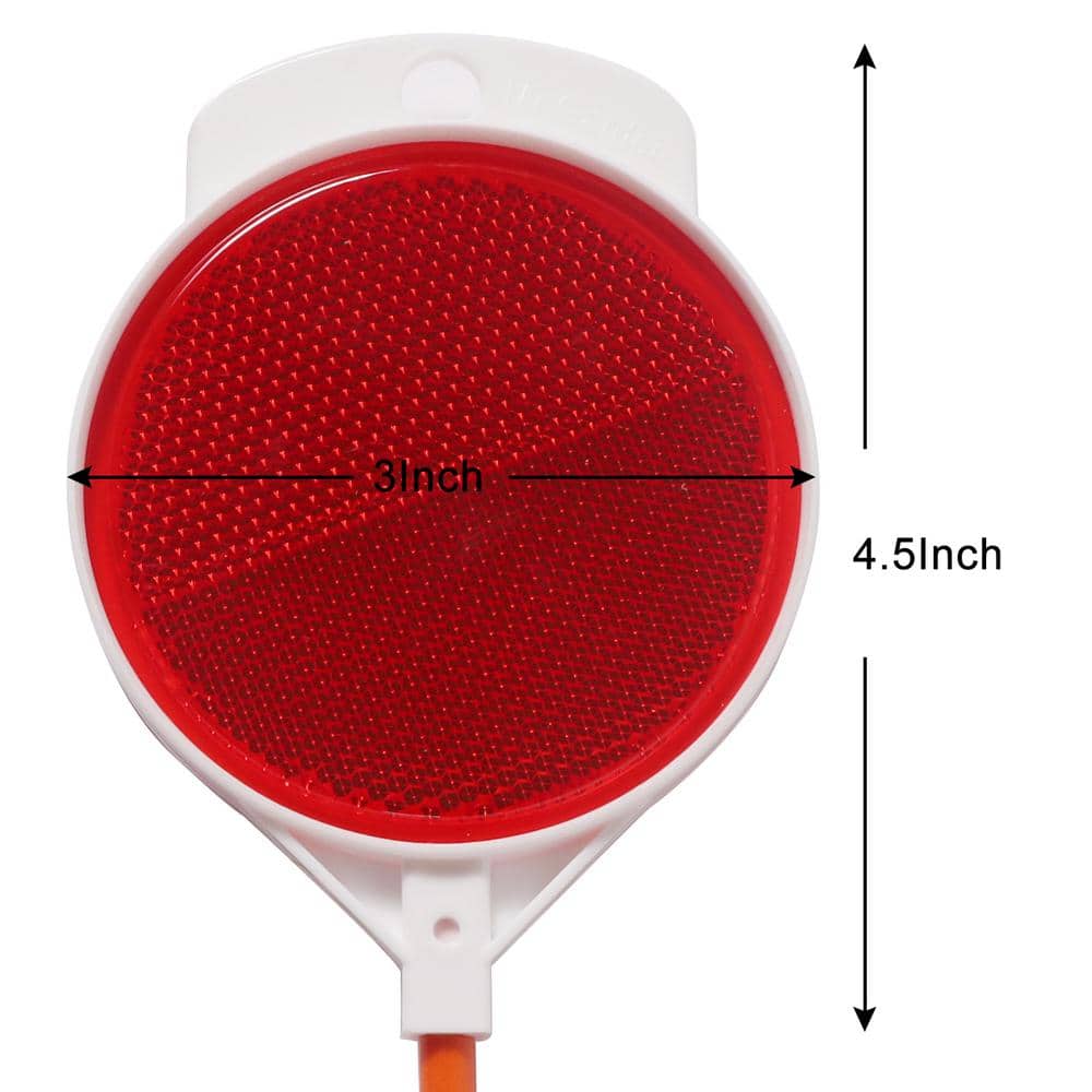 FiberMarker 48 in. Reflective Driveway Markers 1/4 in. Dia Fiberglass Pole Double Sided Reflector for Driveway, Orange (6-Pack) (3)