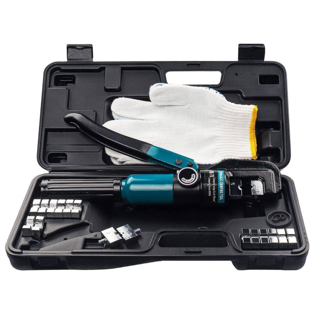 Laybus 12 in. Hydraulic Crimper with Dies for Stainless Steel Cable Railing Hardware, High Strength and Good Toughness (2)