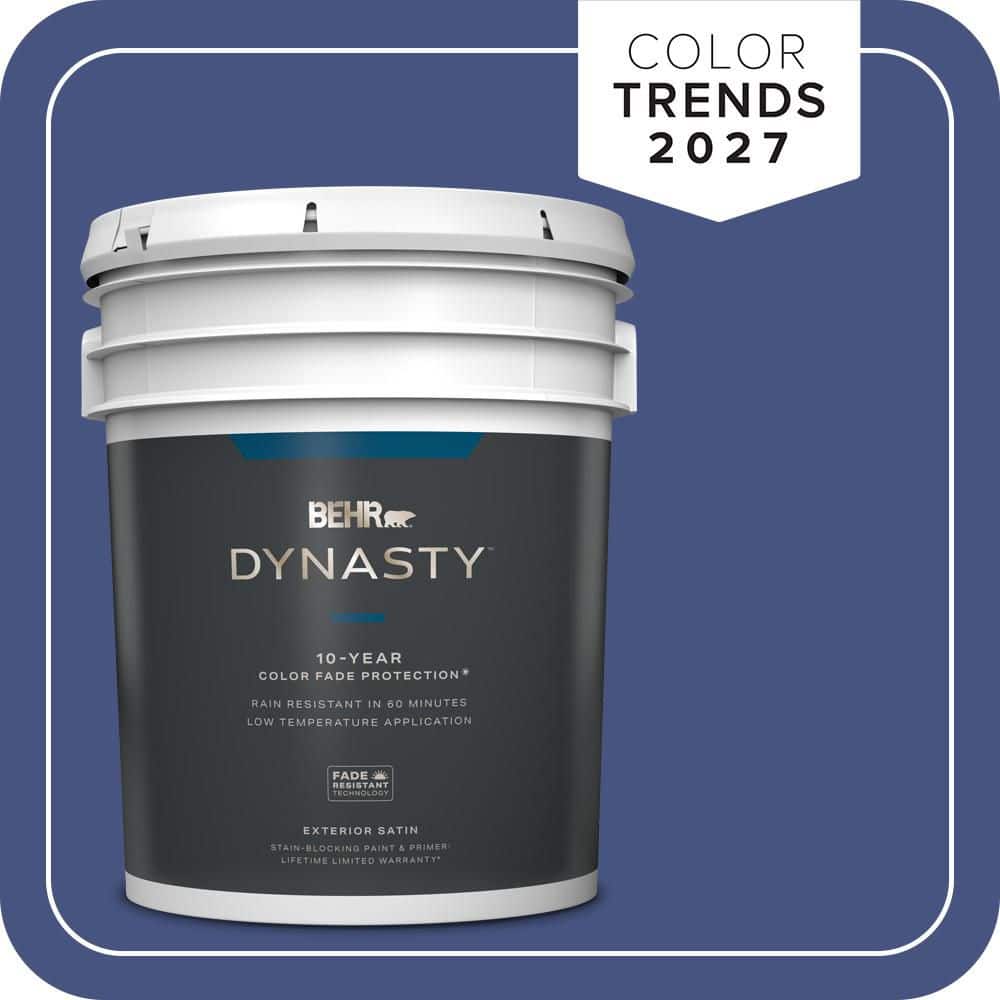 BEHR DYNASTY 5 gal. #PPU15-02 Mozart Satin Enamel Exterior Stain-Blocking Paint & Primer