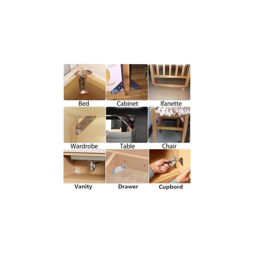 KIWDZFU 2. 56x0. 65 304 Stainless Steel L-Shape Corner Brackets for Furniture 20-Pack Durable Angle Support (3)
