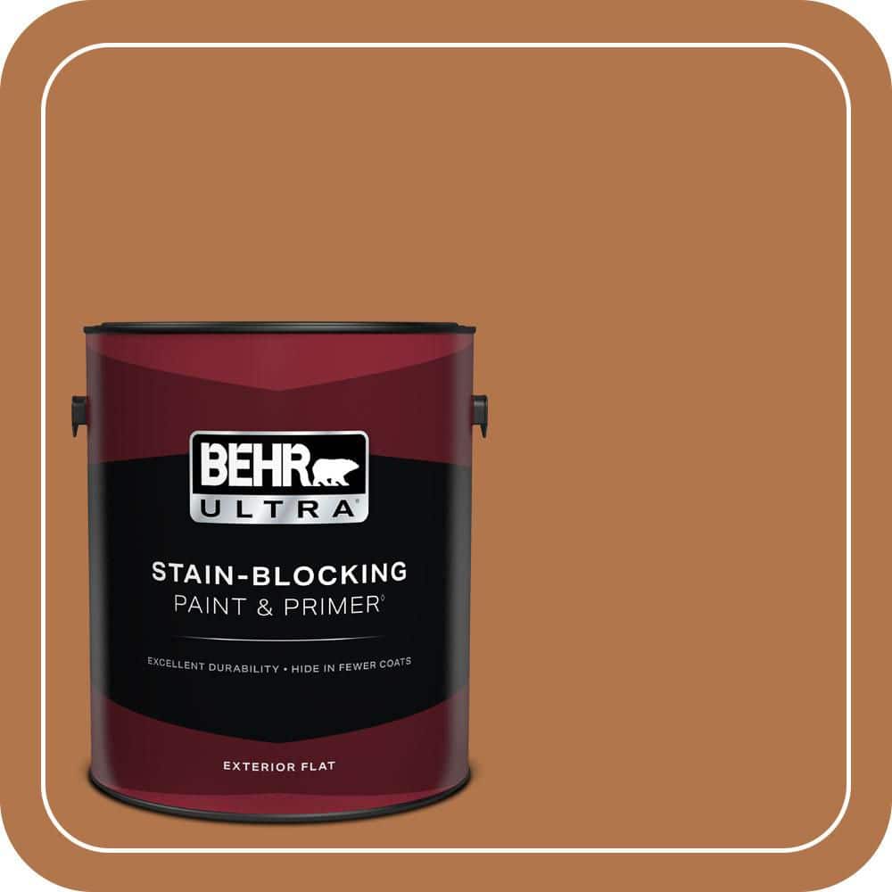 BEHR ULTRA 1 gal. #PMD-41 Copper Mine Flat Exterior Paint & Primer