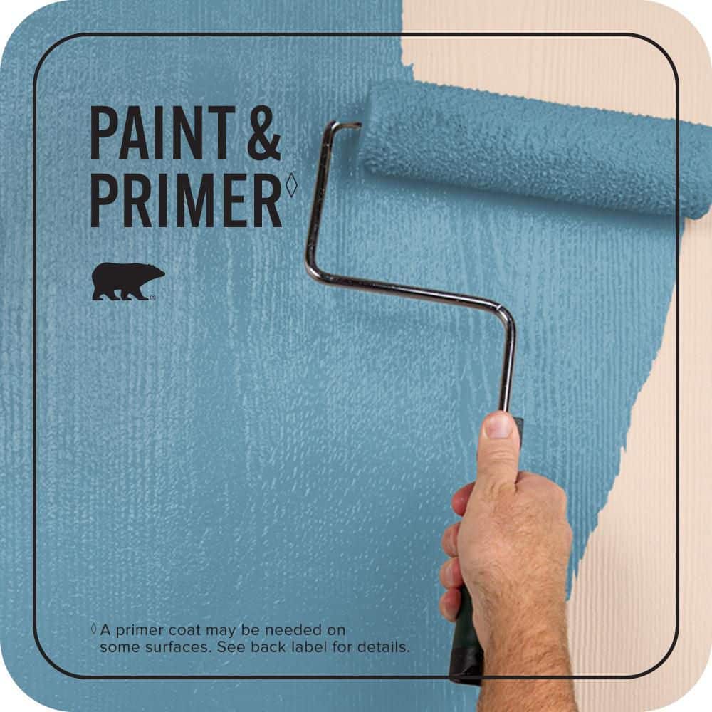BEHR PREMIUM PLUS 1 gal. #S490-4 Yacht Blue Flat Exterior Paint & Primer (2)