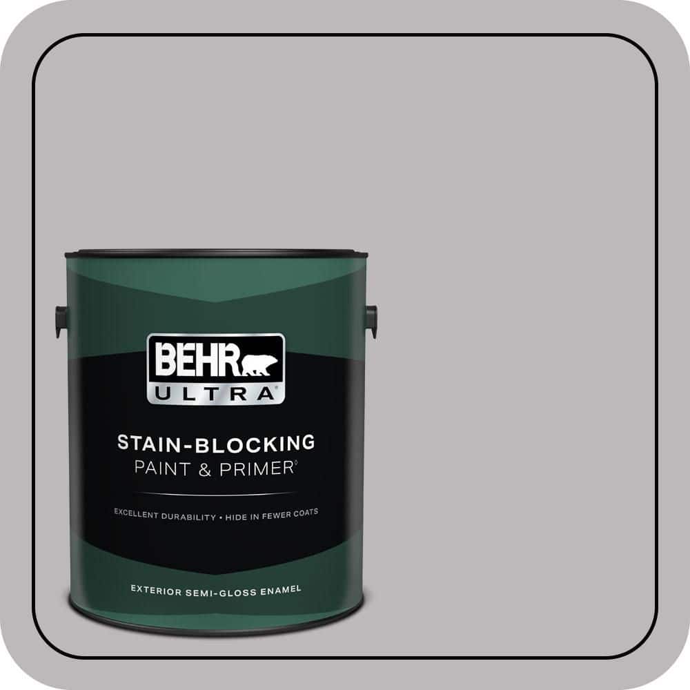 BEHR ULTRA 1 gal. #PPU16-10 French Lilac Semi-Gloss Enamel Exterior Paint & Primer