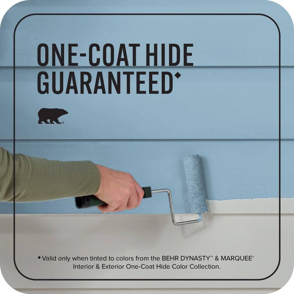 BEHR MARQUEE 1 gal. #S500-4 Chilly Blue Satin Enamel Exterior Paint & Primer (3)