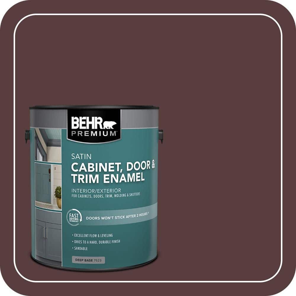 BEHR PREMIUM 1 gal. #PPU1-02 Divine Wine Satin Enamel Interior/Exterior Cabinet, Door & Trim Paint