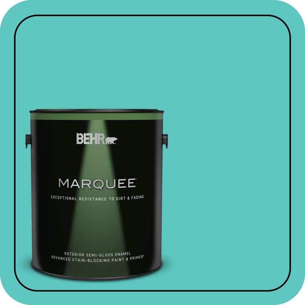 BEHR MARQUEE 1 gal. #490B-4 Sea Life Semi-Gloss Enamel Exterior Paint & Primer