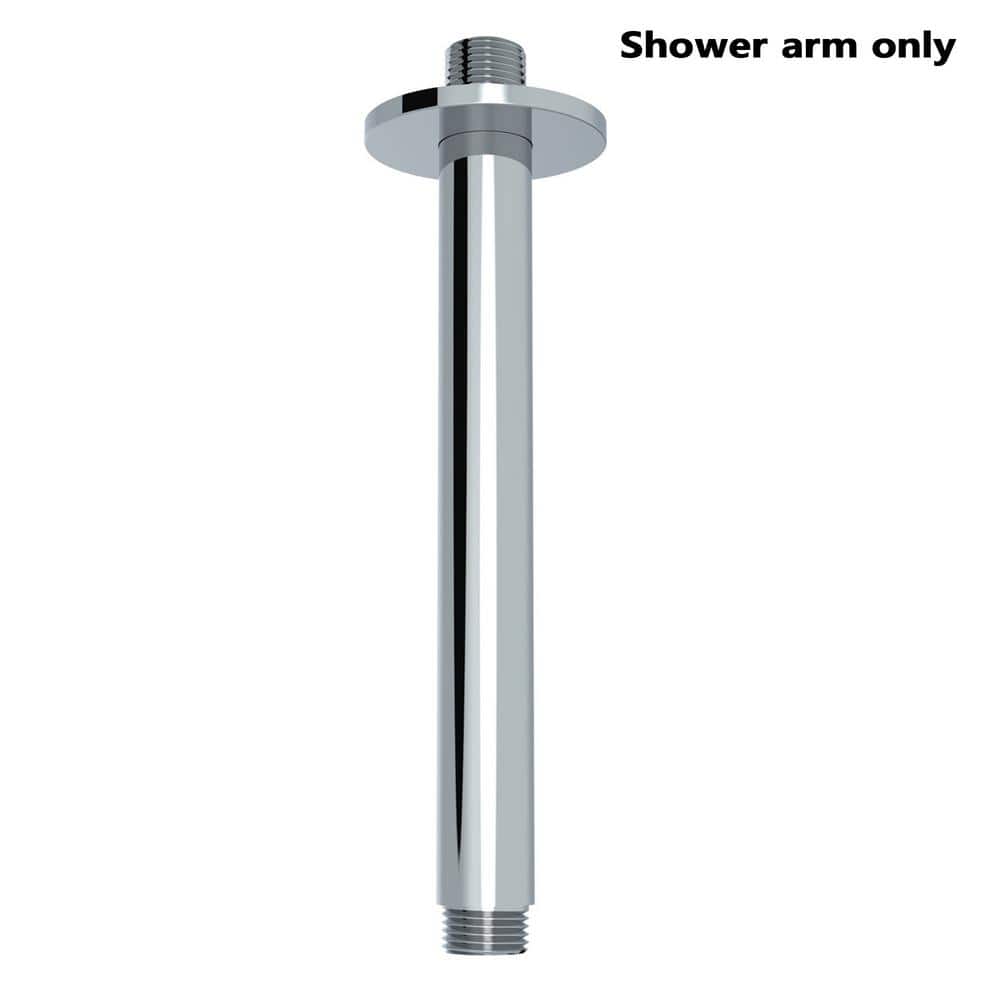 Satico 8 in. Stainless Steel Wall Mounted Round Shower Arm, Chrome