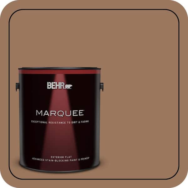 BEHR MARQUEE 1 gal. #S220-6 Baked Sienna Flat Exterior Paint & Primer (2)