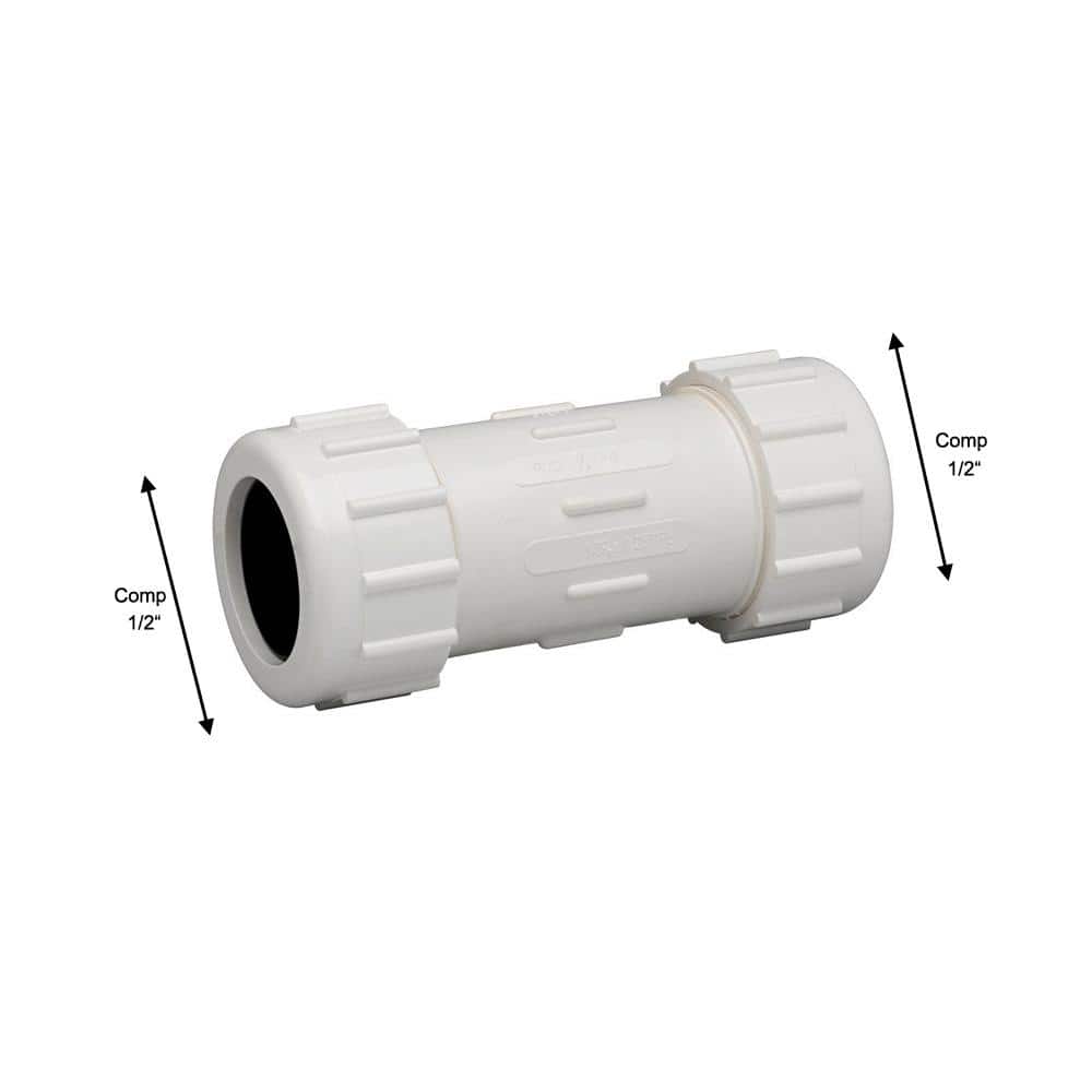 HOMEWERKS 1/2 in. PVC Compression Coupling (3)