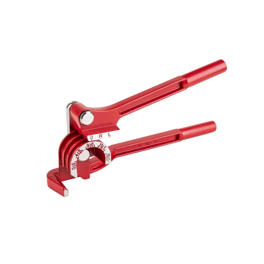 Yichuhaoxi 1/4 5/16 3/8 in. Tube Pipe Bender Manual 0-180° Bending Tool for Copper Aluminum Brass Steel Red (1)