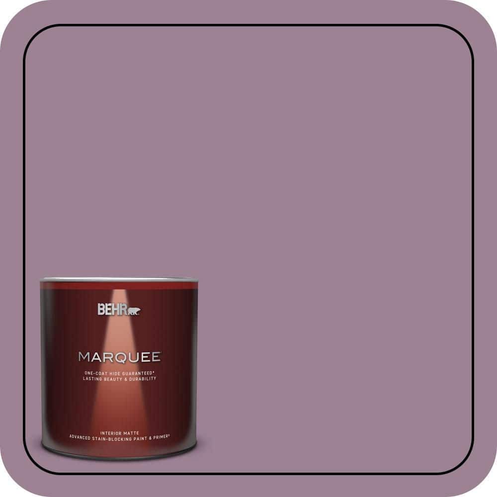 BEHR MARQUEE 1 qt. #S110-5 Garden Plum One-Coat Hide Matte Interior Paint & Primer