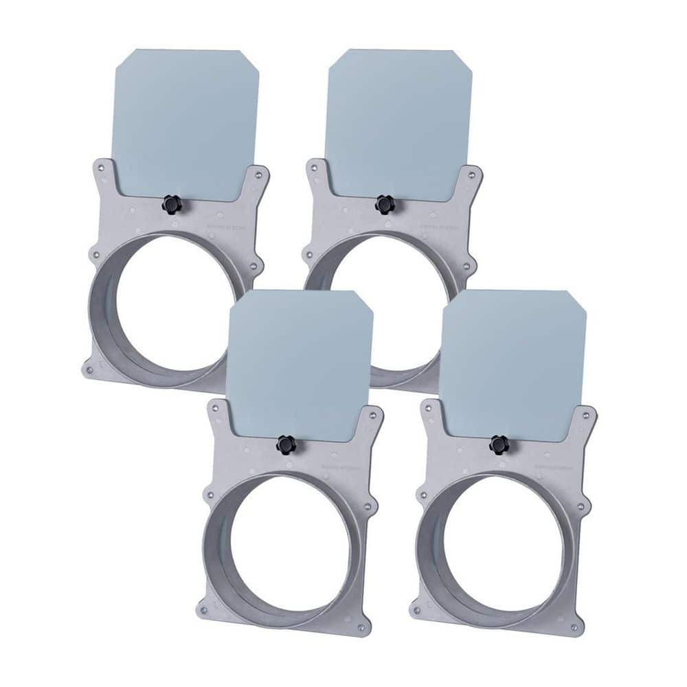 POWERTEC 6 in. Aluminum Blast Gate for Dust Collector/Vacuum Fittings (4-Pack) (1)