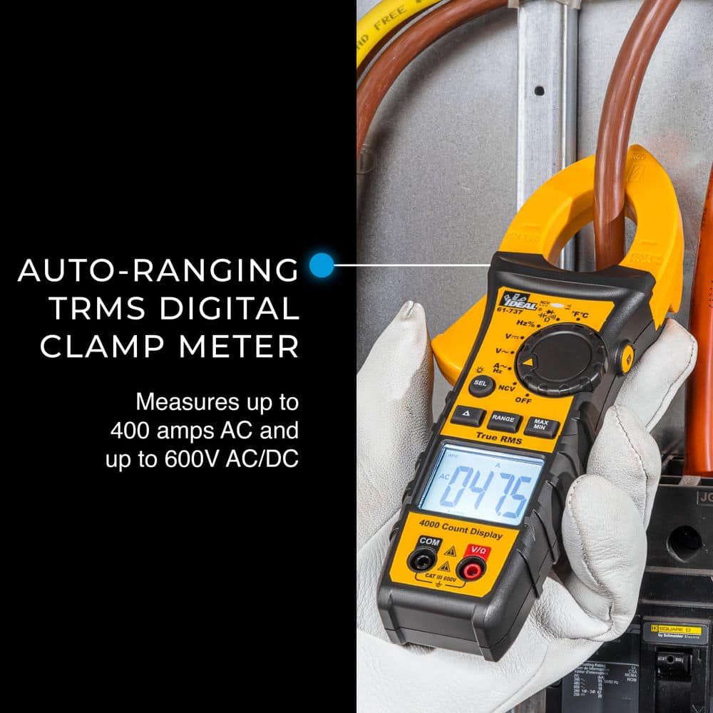 IDEAL 400 Amp AC TRMS Clamp Meter, with NCV and Temp (3)