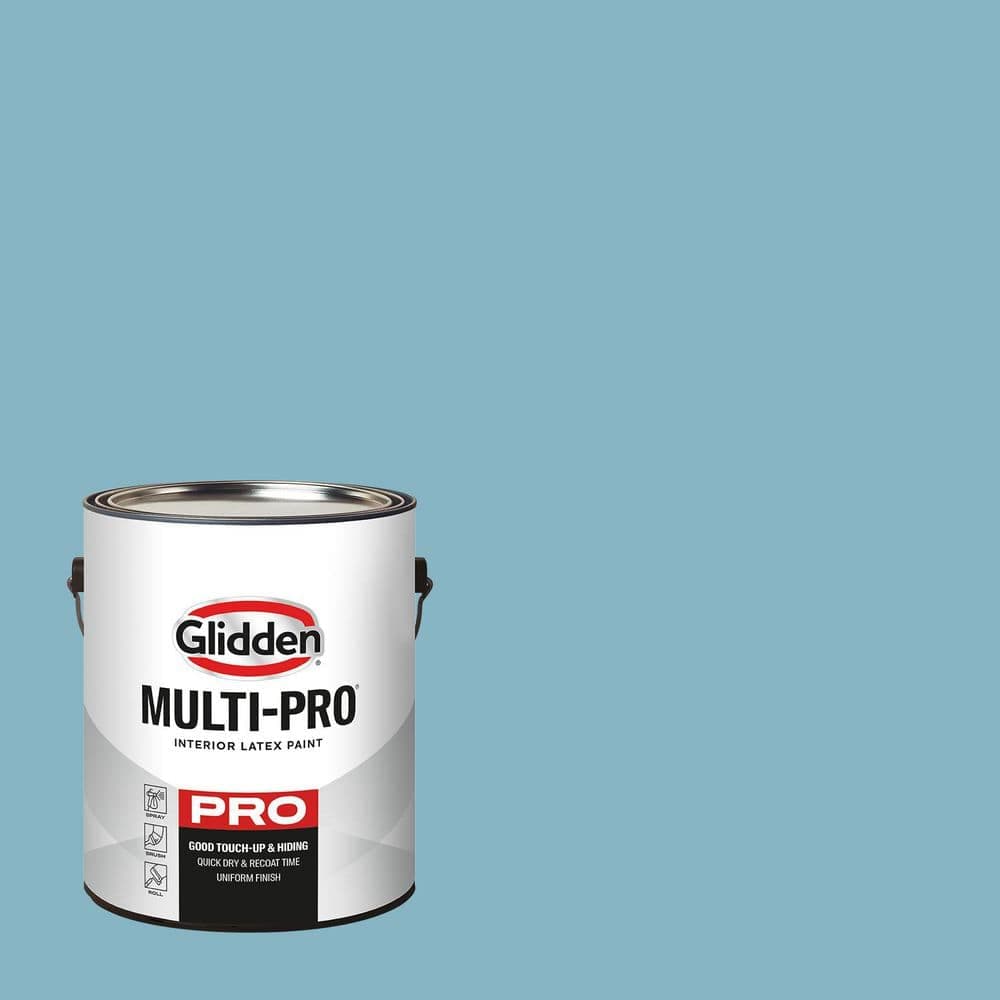 Glidden Multi-Pro 1 gal. PPG1151-4 Crystal Lake Semi-Gloss Interior Paint