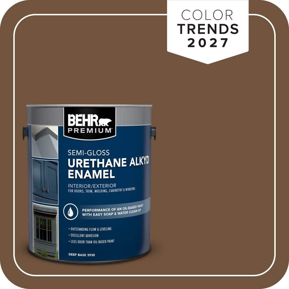 BEHR PREMIUM 1 gal. #PPU4-20 Ancient Root Urethane Alkyd Semi-Gloss Enamel Interior/Exterior Paint