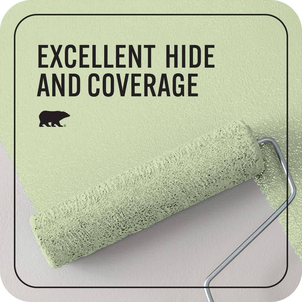 BEHR PREMIUM PLUS 1 qt. #MQ4-45 Spring Glow Flat EcoMix Plant-Based Interior Paint & Primer (2)