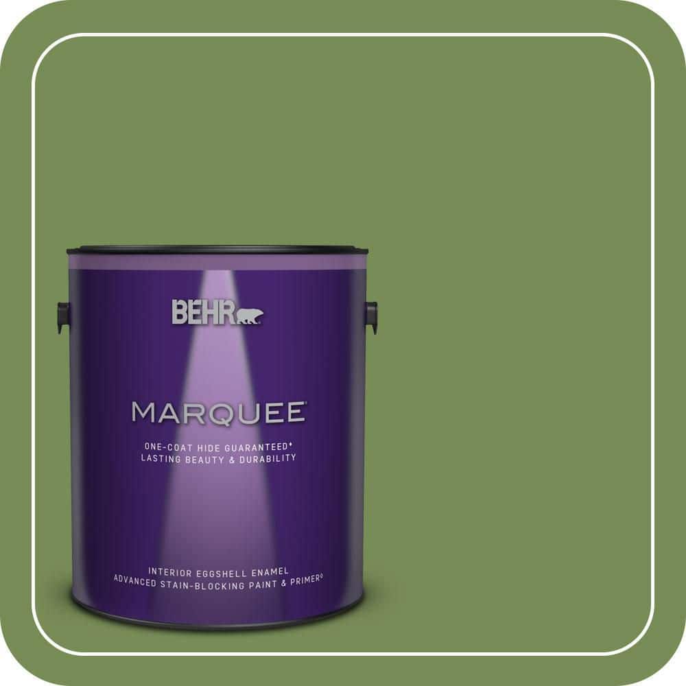 BEHR MARQUEE 1 gal. #MQ6-52 Lucky Clover One-Coat Hide Eggshell Enamel Interior Paint & Primer