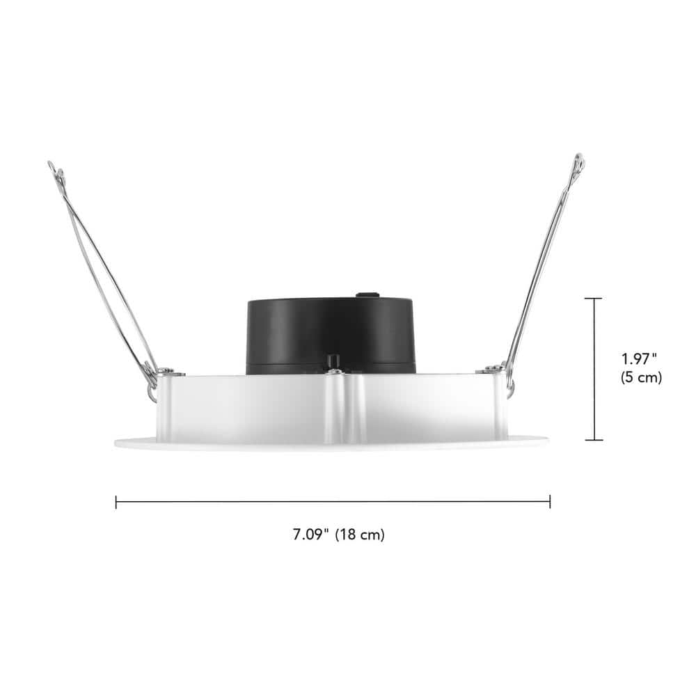 Commercial Electric Integrated LED 6-inch Retro Fit Ultra Slim Selectable Color Recessed Light, White, Energy Star, Title 20, Wet Rated (3)