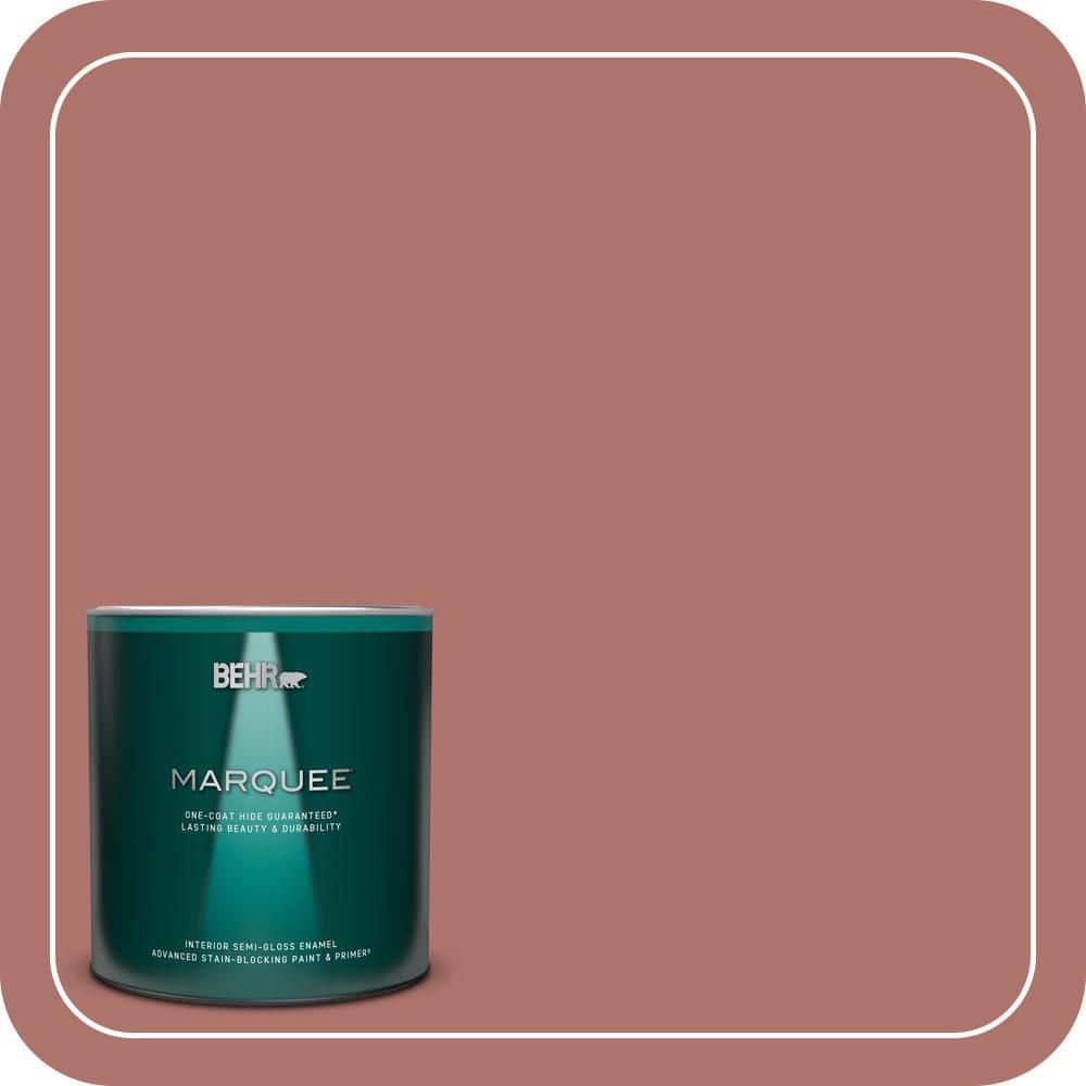 BEHR MARQUEE 1 qt. #S160-5 Hot Chili One-Coat Hide Semi-Gloss Enamel Interior Paint & Primer