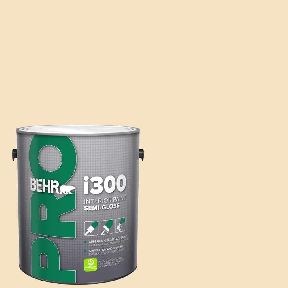 BEHR PRO 1 gal. #PPU6-10 Cream Puff Semi-Gloss Interior Paint (1)
