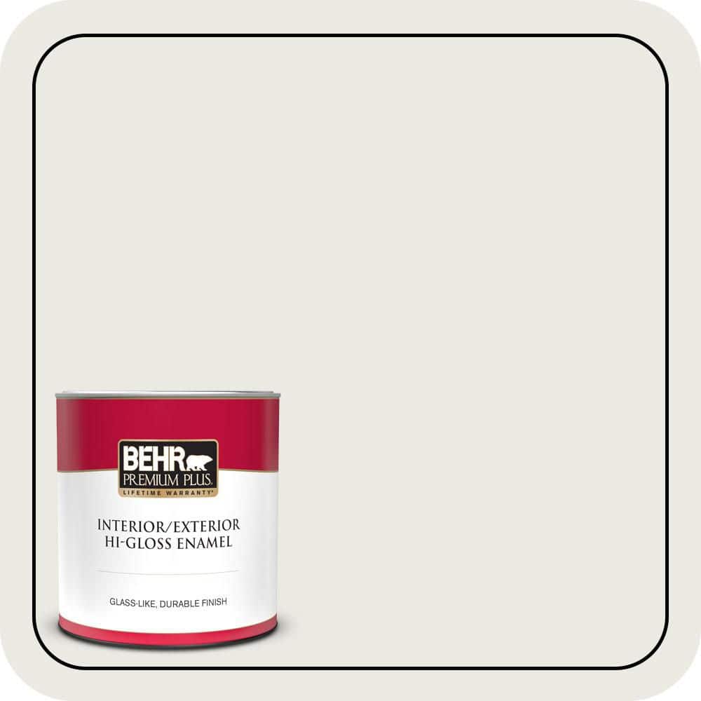 BEHR PREMIUM PLUS 1 qt. #PPU24-14 White Moderne Hi-Gloss Enamel Interior/Exterior Paint & Primer (1)